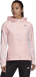 chaqueta cortavientos adidas de mujer rosa claro