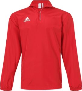 chaqueta cortavientos adidas de color rojo