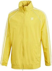 chaqueta cortavientos amarilla adidas de hombre