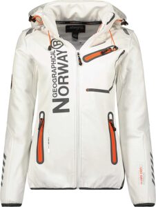 chaqueta cortavientos blanca north face de mujer