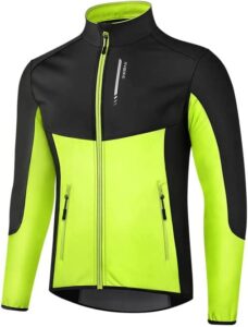 chaqueta cortavientos de ciclismo inbike fluorescente