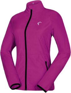 chaqueta cortavientos de running rosa