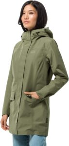 chaqueta cortavientos de trekking para mujer jack wolfskin