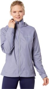 chaqueta cortavientos lila de mujer columbia