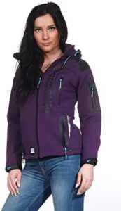 chaqueta cortavientos morada de mujer norway