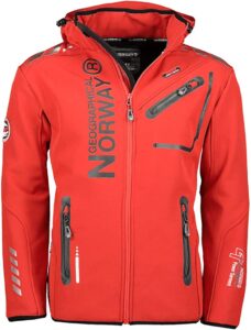 chaqueta cortavientos naranja de hombre norway