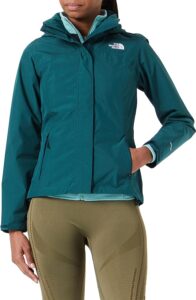 chaqueta cortavientos the north face de mujer en color verde