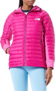 chaqueta cortavientos the north face de mujfer fucsia