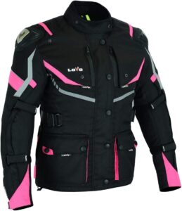 chaqueta cortavientos para moto lovo de mujer