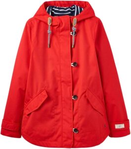 chaqueta cortavientos roja de mujer joules