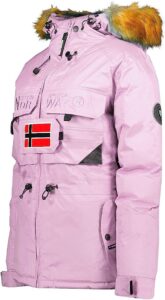 chaqueta cortavientos rosa de mujer norway