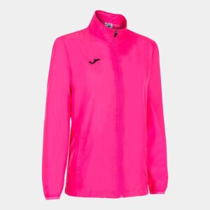 chaqueta cortavientos rosa de mujer