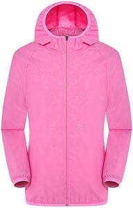 chaqueta cortavientos rosa de chica