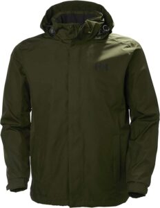 chaqueta cortavientos verde de hombre helly hansen