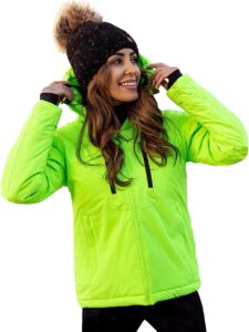 chaqueta cortavientos fluorescente de mujer bolf