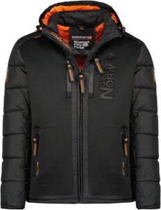 chaqueta para esquiar de hombre negra