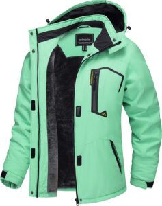 chaqueta para esquiar de mujer en verde