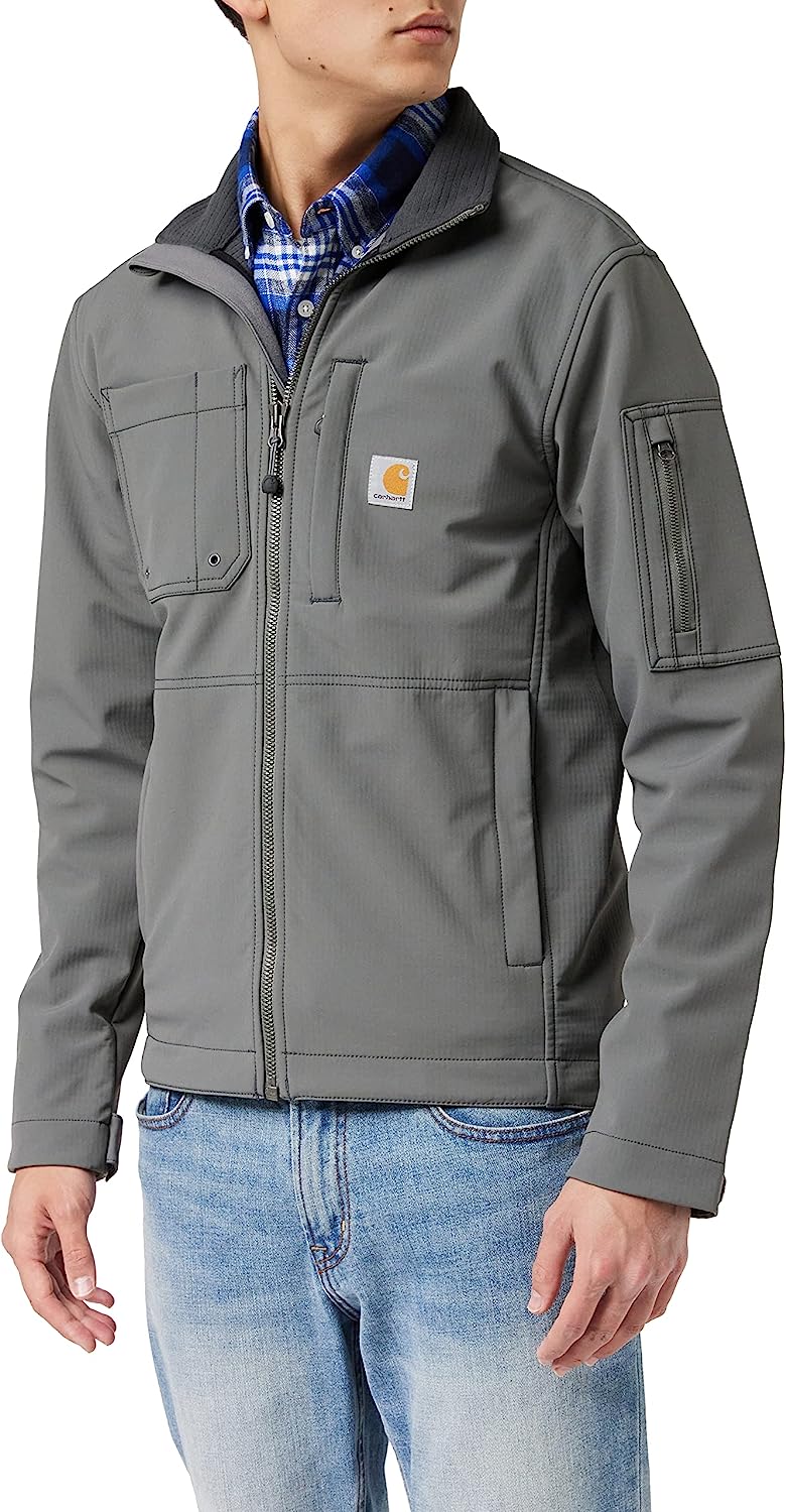 chaqueta cortavientos carhartt de hombre en color gris