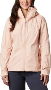 chaqueta cortavientos columbia de mujer salmón