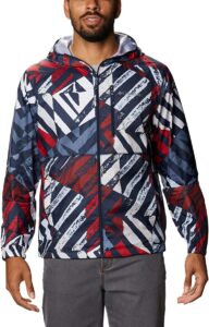 chaqueta cortavientos columbia de hombre estampada