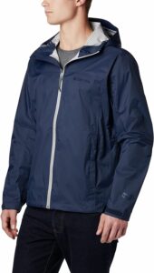 chaqueta cortavientos columbia de hombre azul marino