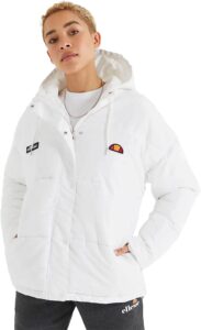 chaqueta cortavientos ellesse para mujer blanca