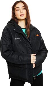 chaqueta cortavientos ellesse de mujer en negro