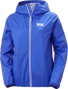 chaqueta cortavientos helly hansen de mujer en azulón