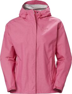 chaqueta cortavientos helly hansen de mujer rosa