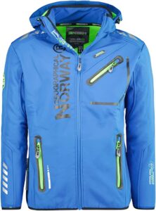 chaqueta cortavientos norway de hombre en azul