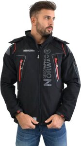 chaqueta cortavientos norway de hombre en color negro