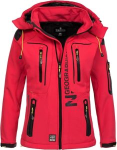 chaqueta cortavientos norway de mujer en color rojo