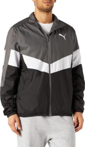 chaqueta cortavientos puma de hombre gris