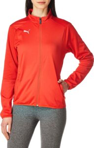 chaqueta cortavientos puma de mujer en color rojo