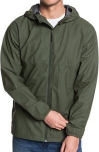 chaqueta cortavientos quiksilver de hombre en verde