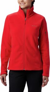 chaqueta polar columbia para mujer roja