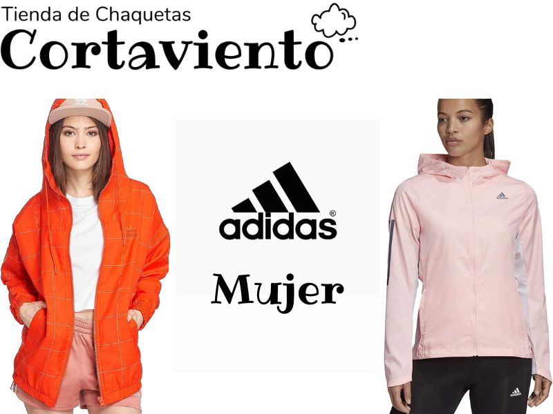 chaqueta cortavientos adidas de mujer