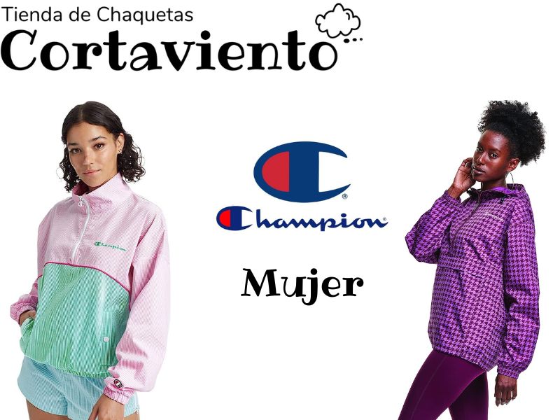 chaqueta cortavientos champion de mujer