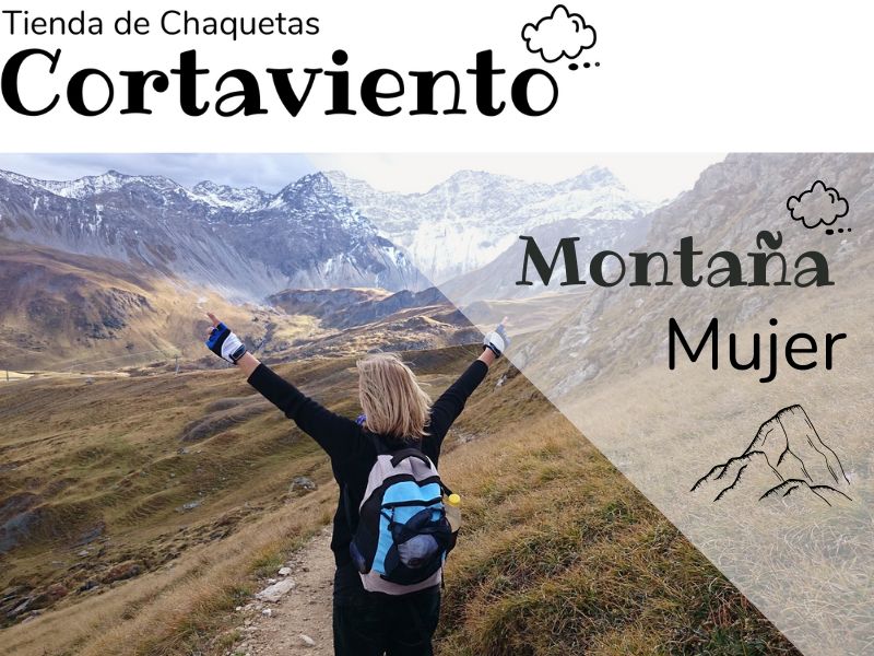 chaqueta cortavientos de montaña para mujer