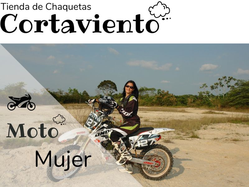 chaqueta cortavientos de moto para mujer