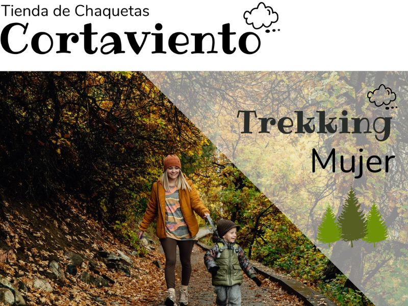 chaqueta cortavientos de trekking para mujer