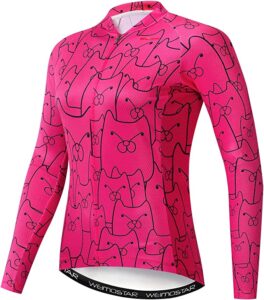 chaqueta cortavientos de ciclismo para mujer con dibujos