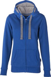 chaqueta cortavientos de algodón de mujer azul