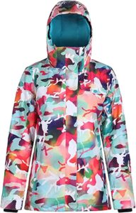 chaqueta cortavientos de esquí para mujer de colores