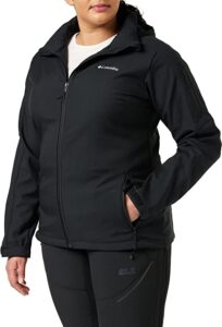 chaqueta cortavientos de montaña para mujer en negro