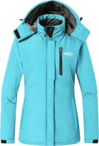 chaqueta cortavientos de montaña para mujer en azul