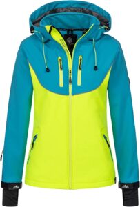 chaqueta cortavientos de montaña para mujer colorida