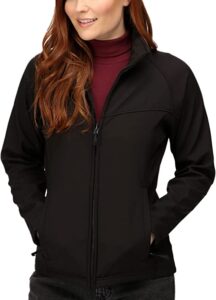 chaqueta cortavientos de montaña para mujer en negro