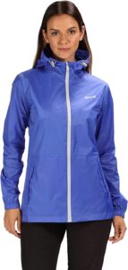 chaqueta cortavientos de running para mujer en morado