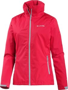 chaqueta cortavientos de running para mujer en color rojo